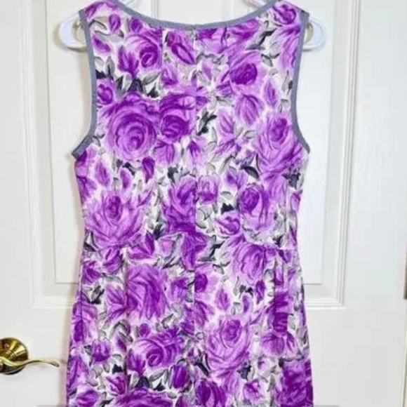 Talbots Purple Flowered Dress - Picture 4 of 4